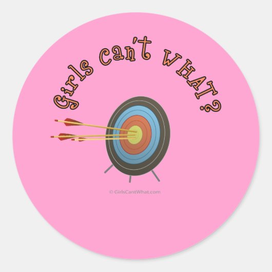 Sticker Rond Tir à l'arc Cible (Devant)