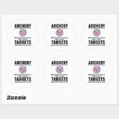 Sticker Rond Tir à l'arc Cibles Archer Bow Arrows Bullseye (Feuille)