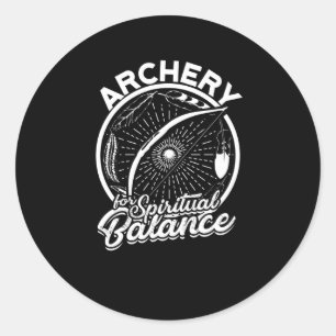 Sticker Rond Tir à l'arc pour l'équilibre spirituel - Archer 
