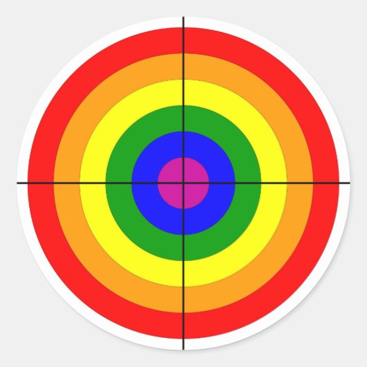 Sticker Rond tir à l'arme balle oeil cible symbole gay (Devant)