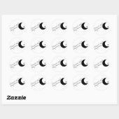 Sticker Rond Tir pour la lune (Feuille)
