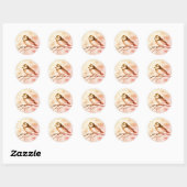 Sticker Rond Tirage bleu (Feuille)