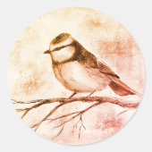Sticker Rond Tirage bleu (Devant)