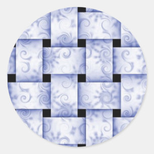 Sticker Rond Tirage bleu bébé