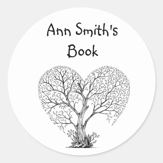 Sticker Rond Tirage de ligne Arbre de vie Art (Devant)