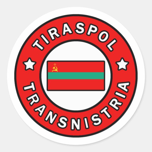 Sticker Rond Tiraspol Transnistrie (Devant)