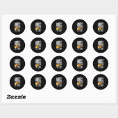 Sticker Rond Tirer Et Tirer Billard 8 Ball Pool Player (Feuille)