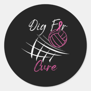 Sticker Rond Tirer Pour Une Volleybyll De Sensibilisation Cure