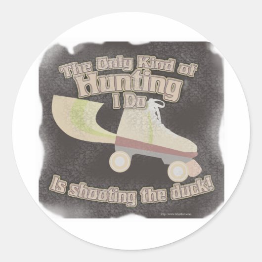 Sticker Rond Tirer sur le canard (Devant)