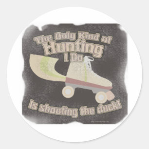 Sticker Rond Tirer sur le canard