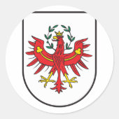 Sticker Rond Tirol Wappen, Autriche (Devant)