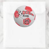 Sticker Rond Tirs de football | Rouge (Sac)