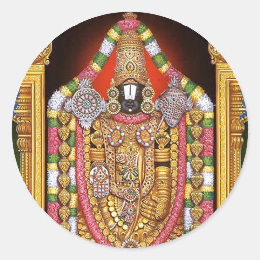 Sticker Rond Tirupati Balaji (Devant)