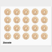 Sticker Rond Tissage de panier (Feuille)