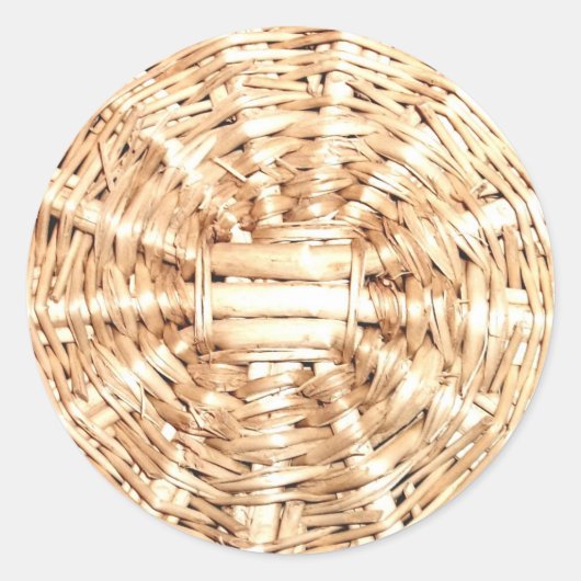 Sticker Rond Tissage de panier (Devant)