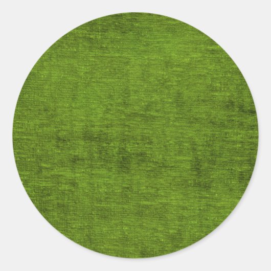 Sticker Rond Tissu de Noël Vert Chenille Texture (Devant)