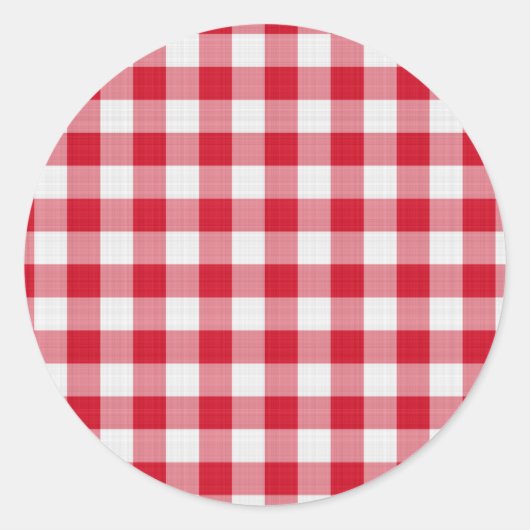 Sticker Rond tissu de table rouge (Devant)