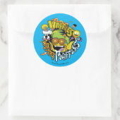 Sticker Rond Titans Ados, allez ! | Beast Boy Waffles (Sac)