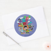 Sticker Rond Titans Ados, allez ! | Graphique Flèche d'équipe (Enveloppe)