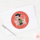Sticker Rond Titans Ados, partez ! | Roboty Booty Scooty Buns (Enveloppe)