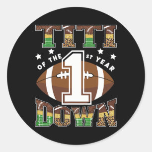 Sticker Rond Titi de la 1re année de football Down Premier Anni