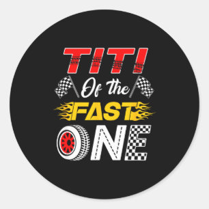 Sticker Rond Titi du rapide 1er anniversaire voiture famille