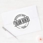 Sticker Rond Titre de la plage de Tulum (Enveloppe)