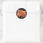 Sticker Rond Toad de pop art (Sac)