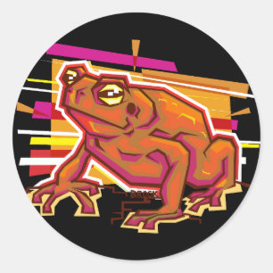 Sticker Rond Toad de pop art