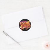 Sticker Rond Toad de pop art (Enveloppe)