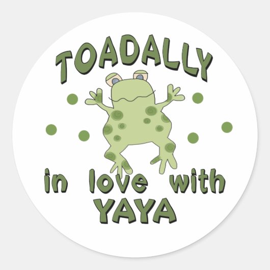 Sticker Rond TOADALLY Love YaYa Frog (Devant)