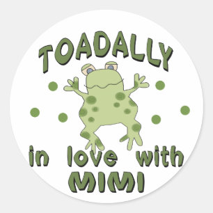 Sticker Rond TOADALY Love Mimi Frog