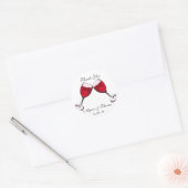 Sticker Rond Toast de vin rouge (Enveloppe)
