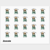 Sticker Rond Toasterly Chaud Blague Toaster Pun (Feuille)