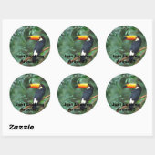 Sticker Rond Toco Toucan, Juste En Regardant Autour ? (Feuille)