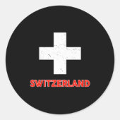 Sticker Rond Toddler Swiss-shirt Switzerland Flag Baby Kids Boy (Devant)