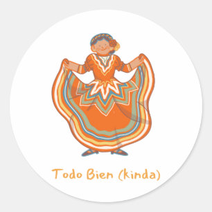 Sticker Rond Todo Bien (genre) Mois du patrimoine hispanique lu