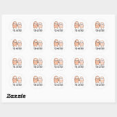 Sticker Rond Toe-gether Funny BIg Toe Pun (Feuille)