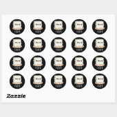 Sticker Rond ToeFu Funny Tofu Pun Dark BG (Feuille)