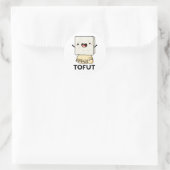 Sticker Rond Tofurny Funny Tofu Pun (Sac)