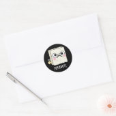 Sticker Rond Tofuuut Funny Farting Tofu Pun Dark BG (Enveloppe)