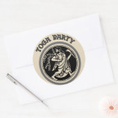 Sticker Rond Toga Party, Roman Man, (Enveloppe)