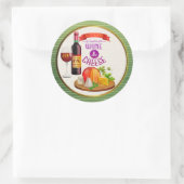 Sticker Rond Together Like Wine Cheese Anniversary (Sac)