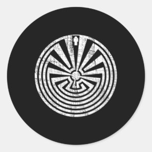 Sticker Rond Tohono O'Odham Dans Le Maze