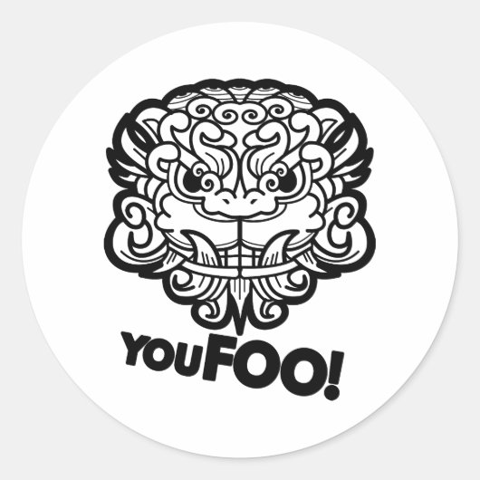 Sticker Rond Toi, Foo ! (Devant)