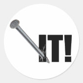 Sticker Rond TOI ! Noir (Devant)