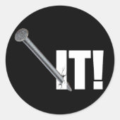 Sticker Rond TOI ! Noir (Devant)