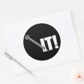 Sticker Rond TOI ! Noir (Enveloppe)