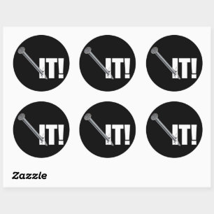 Sticker Rond TOI ! Noir