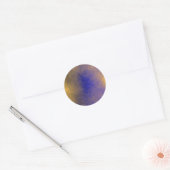 Sticker Rond Toile bleue (Enveloppe)
